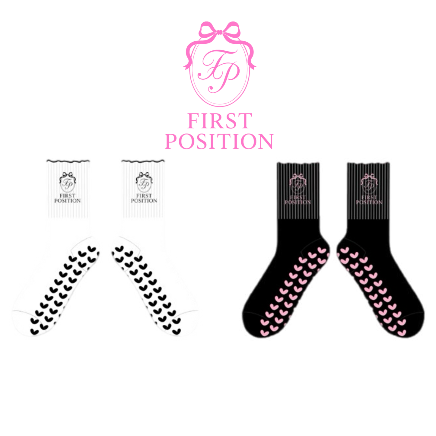 FIRST POSITION HEART-GRIP STUDIO SOCKS